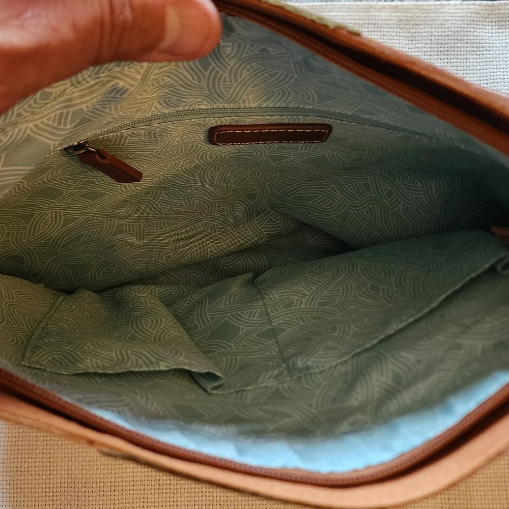 The Sak Multicolor Patchwork Leather Suede Shoulder Bag. - Picture 5 of 15